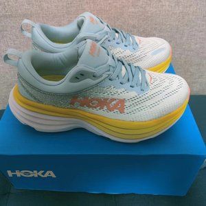 Hoka Clifton 8 Sneakers Size 7.5 Womens Baby Blue One One Running Athletic Shoes